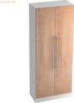 mcbuero.de Garderobenschrank Solid 5OH BxTxH 80x42x200,4cm Griff RE We