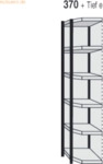 Kerkmann Magazin-Regal Stora 100 Eck-Regalfeld mit R&uuml;ckwand 87x50x225c