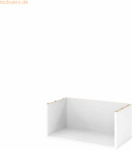 mcbuero.de Aufsatzkorpus FlexWall 80cm 1OH wei&szlig;