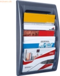 Paperflow Prospekthalter 4060.11 DIN A4 quer 4 F&auml;cher anthrazit