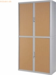 easyOffice Rollladenschrank easyoffice BxTxH 86x37,5x204cm grau/buche