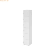 mcbuero.de Schliessfachschrank 6OH 6xDS wei&szlig;/wei&szlig;
