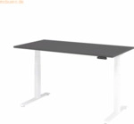 mcbuero.de Schreibtisch el 160x80cm wei&szlig;/graphit