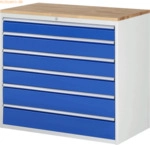 Rau Schubladenschrank 1145x650x1035mm B-Top-25mm 6xSchublade-TA lichtg