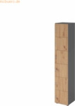 mcbuero.de Schliessfachschrank 6OH 6xDS graphit/eiche