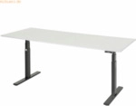 Rau Schreibtisch adlatus 100 2000x800x650-1300 M-Platte schwarz