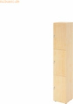 mcbuero.de Schliessfachschrank 6OH 3xDS ahorn/ahorn