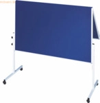 Soennecken Moderationswand 4869 klappbar Filz blau inkl. Rollen