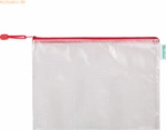 Tarifold Rei&szlig;verschlusstasche PVC rot A4 330x240mm VE=8 St&uuml;ck