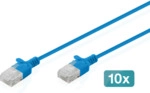 Assmann DIGITUS CAT 6 U-UTP Slim Patchkabel, 3 m, Blau, 10 St&uuml;ck