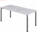 mcbuero.de Schreibtisch 180x80cm Beton/Graphit