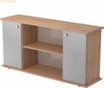 mcbuero.de Sideboard SB 2OH 2 T&uuml;ren BxTxH 166,1x44,8x84cm Griff SG Nus