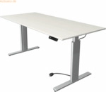Kerkmann Sitz-/Stehtisch Move 3 BxTxH 180x80x72-120cm silber/wei&szlig;