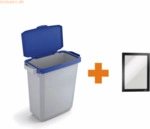 Durable Abfalleimer DURABIN 60 VEH2023007 Klappdeckel blau +Rahmen