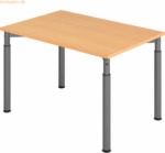 mcbuero.de Schreibtisch 120x80cm Buche/Graphit