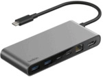 Belkin Belkin Connect 8-in-1 USB-C Hub mit Dual USB-C Ports - silber