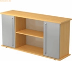 mcbuero.de Sideboard SB 2OH 2 T&uuml;ren BxTxH 166,1x44,8x84cm Griff RE Buc