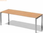 Bisley Schreibtisch Cito BxTxH 220x80x74cm buche Gestell silber