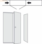Kerkmann T&uuml;ren-Anbausatz f&uuml;r B&uuml;ro-Regal Progress 500 BxH 96x190cm lich