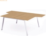 Rocada Mehrfacharbeitstisch Blanca L-Form BxTxH 160x163x240x73cm Geste