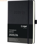 Sigel Wochennotiz-Kalender Conceptum ca. A5 18 Monate Hardcover schwar