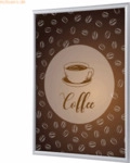 Showdown Klapprahmen A1 Kaffee englisch
