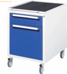 Rau Rollcontainer 480x600x690mm 2xSchublade lichtgrau/enzianblau