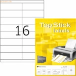 10 x TopStick Universal-Etiketten Papier wei&szlig; selbstklebend 105x33,8mm