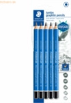 10 x Staedtler Bleistift Mars Lumograph Jumbo H&auml;rte sortiert blau VE=5