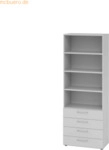 mcbuero.de Regal 6OH 4 Sch&uuml;be grau/grau