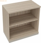 Soennecken Regal 2OH B800xT442xH781mm Silberaluminium/Eiche Natur