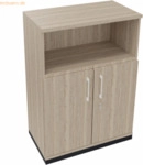 Soennecken Kombischrank 2OH T&uuml;r 1OH Regal B800xT442xH1133mm anthrazit/