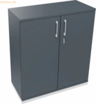 Soennecken Fl&uuml;gelt&uuml;renschrank 3OH B1000xT442xH1133 wei&szlig;/Lavagrau