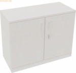 Soennecken Fl&uuml;gelt&uuml;renschrank 2OH B1000xT442xH781 wei&szlig;/Wei&szlig;