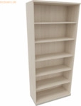 Soennecken Regal 6OH B1000xT442xH2221mm Silberaluminium/Akazie hell