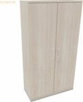 Soennecken Fl&uuml;gelt&uuml;renschrank 5OH B1000xT442xH1869 silber/Akazie