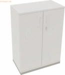 Soennecken Fl&uuml;gelt&uuml;renschrank 3OH B800xT442xH1133 silber/wei&szlig;