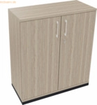Soennecken Fl&uuml;gelt&uuml;renschrank 3OH B1000xT442xH1133 anthrazit/Eiche Nat