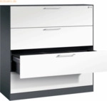 CP H&auml;ngeregistraturschrank Asisto 146021413S10091 A4 3-bahnig silbergr