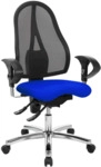 Topstar Drehstuhl Sitness 15 - blau Armlehnen Universalrollen.