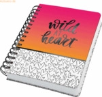 Sigel Spiral-Notizbuch Jolie Dot-Lineatur A5 Wild Hearts 240 Seiten 12