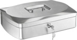 Alco Geldkassette Stahlblech mit Schloss 330x235x90mm silber