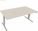 Soennecken Sitz-/Stehtisch T-Kufe klappbar B1800xT900xH625-1285 silber