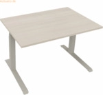 Soennecken Sitz-/Stehtisch Kufe Doppels. Quad. B1200xT800xH645-1275 si