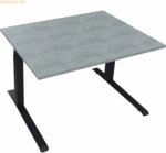 Soennecken Sitz-/Stehtisch Kufe Doppels. Quad. B1200xT900xH645-1275 an