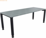 Soennecken Schreibtisch Vierfu&szlig; Quadratrohr B2000xT800xH680-820 anthra