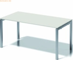 Bisley Schreibtisch Cito BxTxH 160x80x74cm grauwei&szlig; Gestell silber