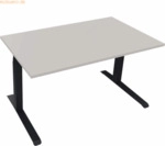 Soennecken Sitz-/Stehtisch Kufe Doppels. Quad. B1400xT800xH645-1275 an