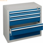 Schulte Schubladenblock 36288 90cm 2+3 Sch&uuml;be lichtgrau/blau