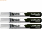 Nobo Kreidemarker Rundspitze 3 St&uuml;ck wei&szlig;